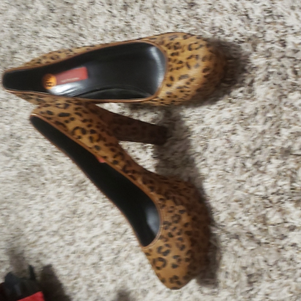 leopard print high heels